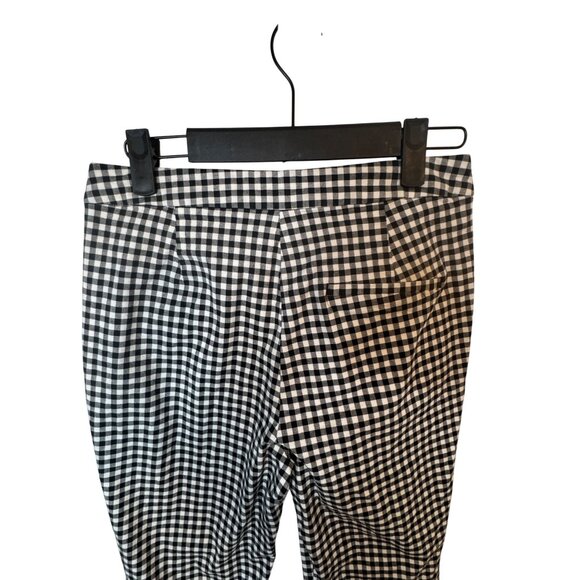 2/$30 Zara Medium Black & White Gingham Checkered Pants - Picture 11 of 13